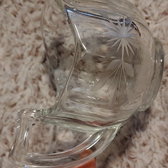 3/$40 Etched Glass Sugar and Creamer Bowl - Picture 5 of 8